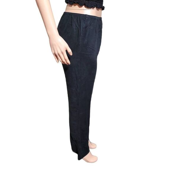 Pulp black tencel pull-on elastic waist pants S - Picture 4 of 6